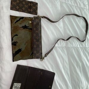 Jaded Gypsy repurposed Louie Vuitton crossbody/wallet
